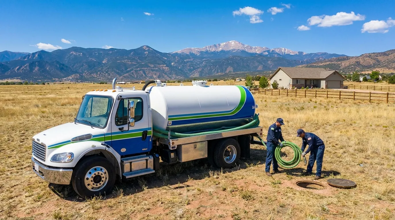 Home on the plains near Fort Carson with a septic system
